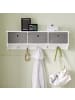 SoBuy Wandgarderobe in Weiß und Grau - (B)100 x (H)30 x (T)20cm