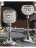 Beliani Kerzenständer ESTERNAY in Silber - (W) 13 x (H) 27 x (L) 13 cm