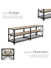 tectake TV-Regal Chicago 141 x 41,5 x 50,5 cm, Industrial Holz hell, Eiche Sonoma