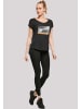 F4NT4STIC Long Cut T-Shirt Dandelion Blume in schwarz