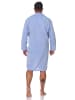 NORMANN Langarm Nachthemd gewebt - 88889 in hellblau