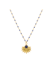 Luxenter Halskette aus natürlichem Lapislazuli mit 18-karätigem Gelbgold-Finish – Viwing