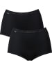 Sloggi Baumwolle, Single-Jersey Taillenslip 2er-Pack Basic+ in schwarz