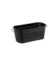 relaxdays Blumenkasten in Schwarz - (B)38x (H)16 x (T)19 cm