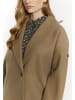 DreiMaster Vintage Damen Übergangsmantel In Wolloptik in Grau Beige