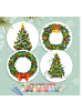 ARTNANAS 
PVC-Tischset Malen nach Zahlen 4er Set-"Baum & Kranz" 20cm
