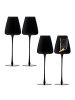 Intirilife Wein Glas Set 500ml in Schwarz