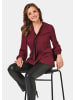 GOLDNER Kurzgröße:  Schluppenbluse Figurumspielende Bluse mit Schluppe in bordeaux