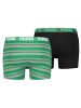 Puma Boxershorts HERITAGE STRIPE BOXER 2er Pack in 327 - green