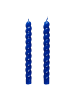 Butlers Stabkerze TWISTED 2er-Set in Blau