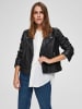 SELECTED FEMME Kurze Leder Jacke Lammleder Biker Jacket SLFKATIE Cropped Coat in Schwarz