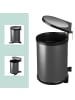 relaxdays Einbaumülleimer in Silber/ Schwarz - 12 L