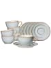 Ritzenhoff & Breker 6er Set Kaffeetassen mit Untertassen Portofino 220 ml grau in grau