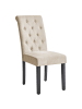 Beliani 2er-Set Esszimmerstuhl VELVA in Beige/Schwarz