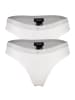 Emporio Armani String 2er Pack in Creme