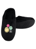 Smiley World Smileyworld Hausschuhe Smiley Puschen Slipper Pantoffeln Schlappen in schwarz