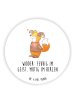 Mr. & Mrs. Panda Rund Magnet Widder Astologie mit Spruch in Weiß