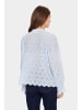 SAINT TROPEZ Langarm-Bluse IvetaSZ Gerade Passform in Chambray Blue