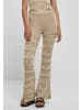 Urban Classics Urban Classics Damen Ladies Flared Crochet Knit Leggings in softseagrass