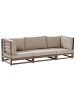 Beliani Gartensofa TRANI in Braun/Grau/Beige - (W) 235 x (H) 72 x (L) 75 cm