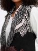 sheego by Joe Browns Fransenweste in schwarz-rotbraun-gemustert