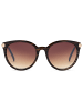 styleBREAKER Cateye Sonnenbrille in Demi Braun-Gold / Braun Verlauf