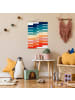 WALLART Stoffbild mit Posterleisten - Moderne Regenbogen Geometrie in Bunt