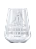 Mr. & Mrs. Panda Rotwein Glas Hunde Liebe mit Spruch in Transparent