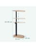 relaxdays Beistelltisch in Natur/ Schwarz - (B)40 x (H)45-82 x (T)22 cm
