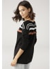 Laura Scott Strickpullover in schwarz-camelfarben-gestreift