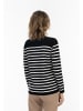 usha BLACK LABEL Damen Strick Pullover in Schwarz Wollweiss