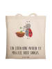 Mr. & Mrs. Panda Tasche Pauken Leben mit Spruch in Creme