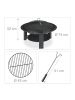 relaxdays Feuerschale in Schwarz - Ø 73 cm