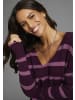 Laura Scott Streifenpullover in lila-gestreift