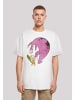 F4NT4STIC Heavy Oversize T-Shirt Familie Feuerstein Bamm Bamm And Dino in weiß