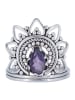 mantraroma 925er Silber - Ringe mit Amethyst facettiert