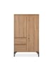 CALICOSY Highboard PLOCK in Helles Holz - (W) 81  x (H) 139  x (L) 40  cm