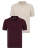 Felix Hardy Polo Shirt Kurzarm in Beige-Bordeaux