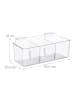 relaxdays 2 x Schranktür Organizer in Transparent - (B)25,5 x (H)10 x (T)12,5 cm