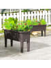COSTWAY 2er Set Hochbeet 80x30x40cm in Braun