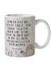 Mr. & Mrs. Panda Kaffeetasse Otter Stein mit Spruch in Grau Pastell