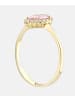 Vanlere Cluster-Ring aus 375 Gelbgold mit Zirkonia mit Saphir
