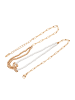 faina Women Beaded Necklace in Rose Gold White