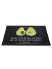 Mr. & Mrs. Panda Schmutzfangmatte Avocado Pärchen mit Spruch in Kreidetafel