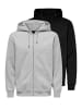 ONLY & SONS Sweatjacke / Hoodie Ceres in Schwarz / hellgrau