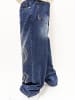 DADA Baggy Jeans mit Stickereien im Gothic-Look in Blau