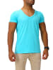 Joe Franks Joe Franks Joe Franks Herren Basic T-Shirts V-Neck DEEP in turquoise