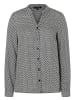 More & More Viskosebluse in circle twotone print black offwhite