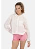 myMo Damen Hemdbluse in Weiss Pinkorange Punkte