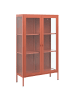 Beliani Vitrine NASH in Braun - (W) 90 x (H) 150 x (L) 35 cm